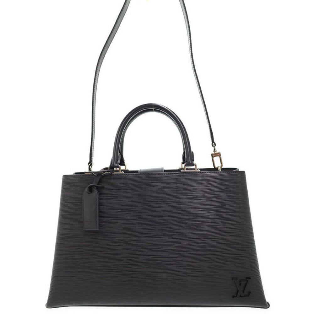 Louis Vuitton Epi Kleber Leather Shoulder Bag Black